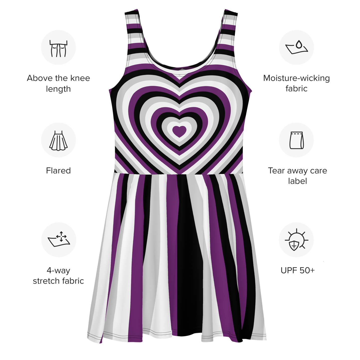 Ace Hearts Skater Dress