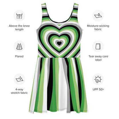 Aro Hearts Skater Dress