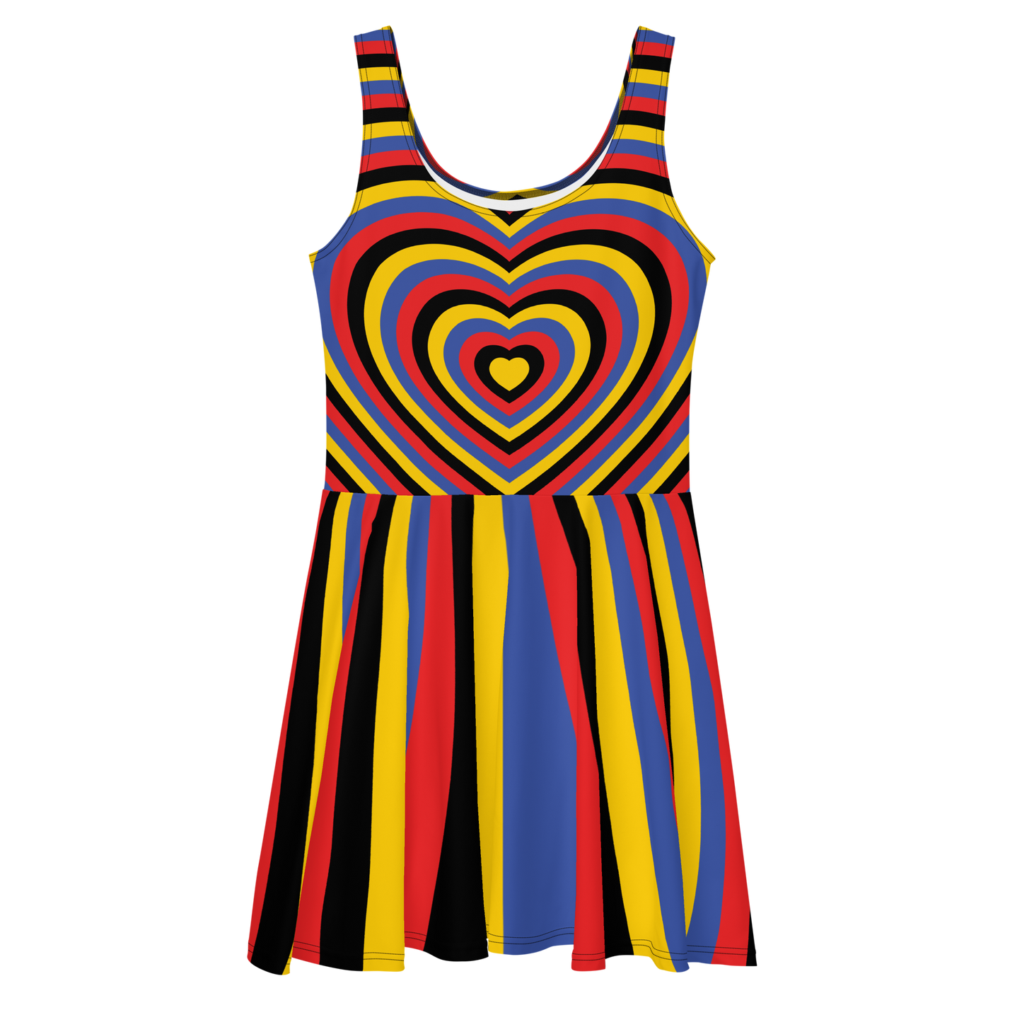 Poly Hearts Skater Dress