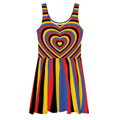 Poly Hearts Skater Dress