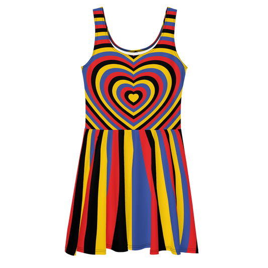 Poly Hearts Skater Dress