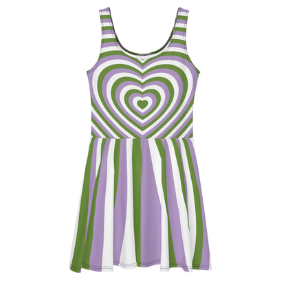 Genderqueer Hearts Skater Dress