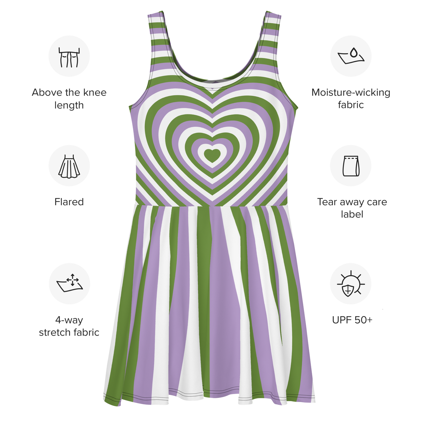 Genderqueer Hearts Skater Dress