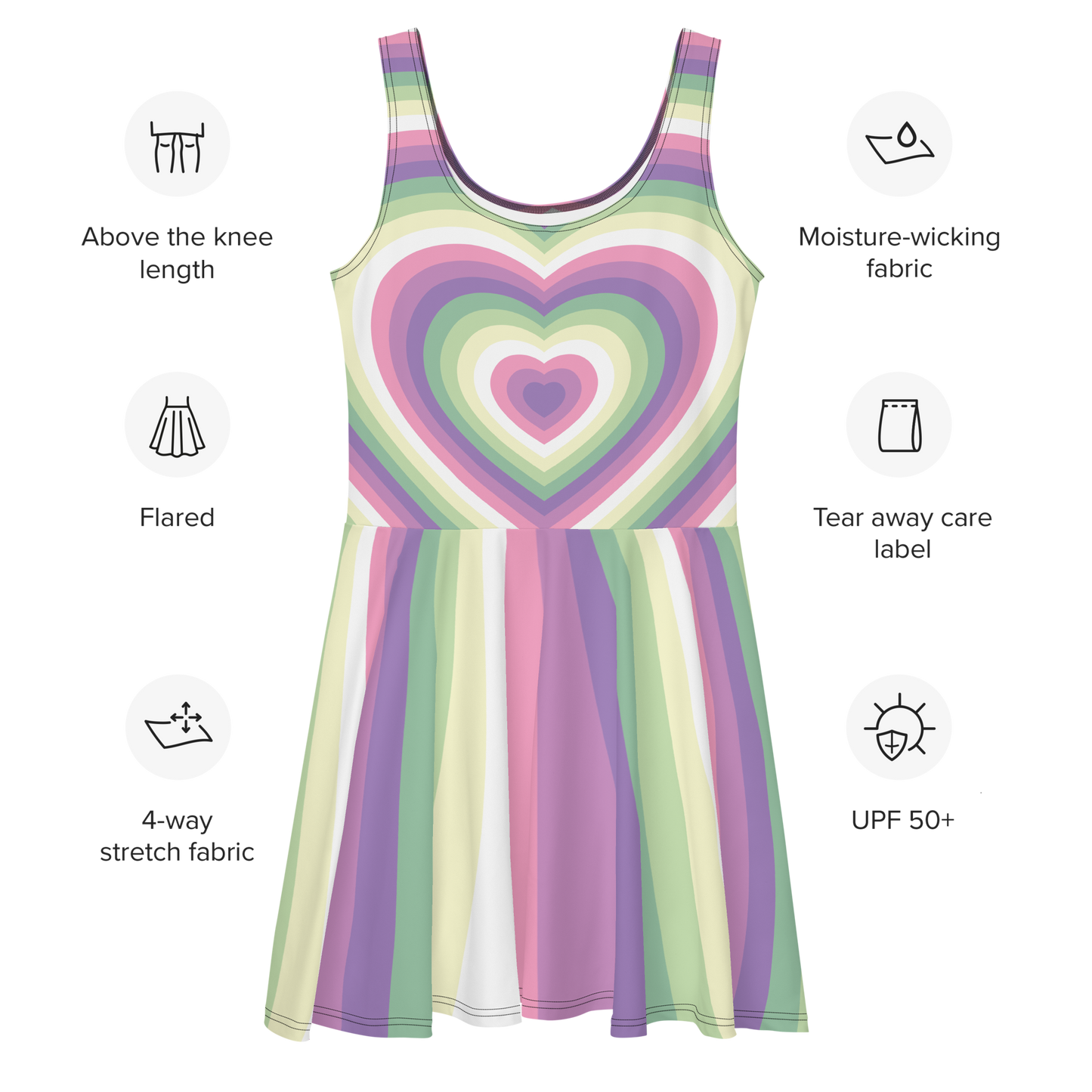 Genderfae Hearts Skater Dress