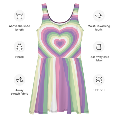 Genderfae Hearts Skater Dress