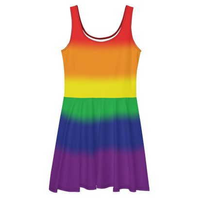 Rainbow Pride Gradient Skater Dress