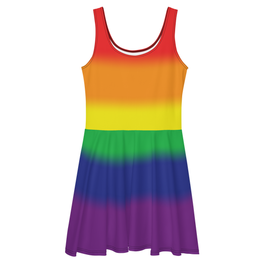 Rainbow Pride Gradient Skater Dress