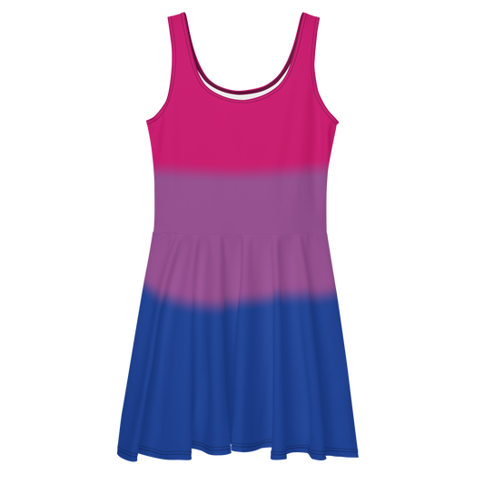 Bi Pride Gradient Skater Dress