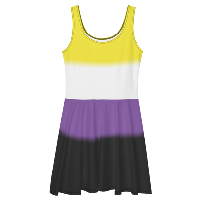 Enby Pride Gradient Skater Dress