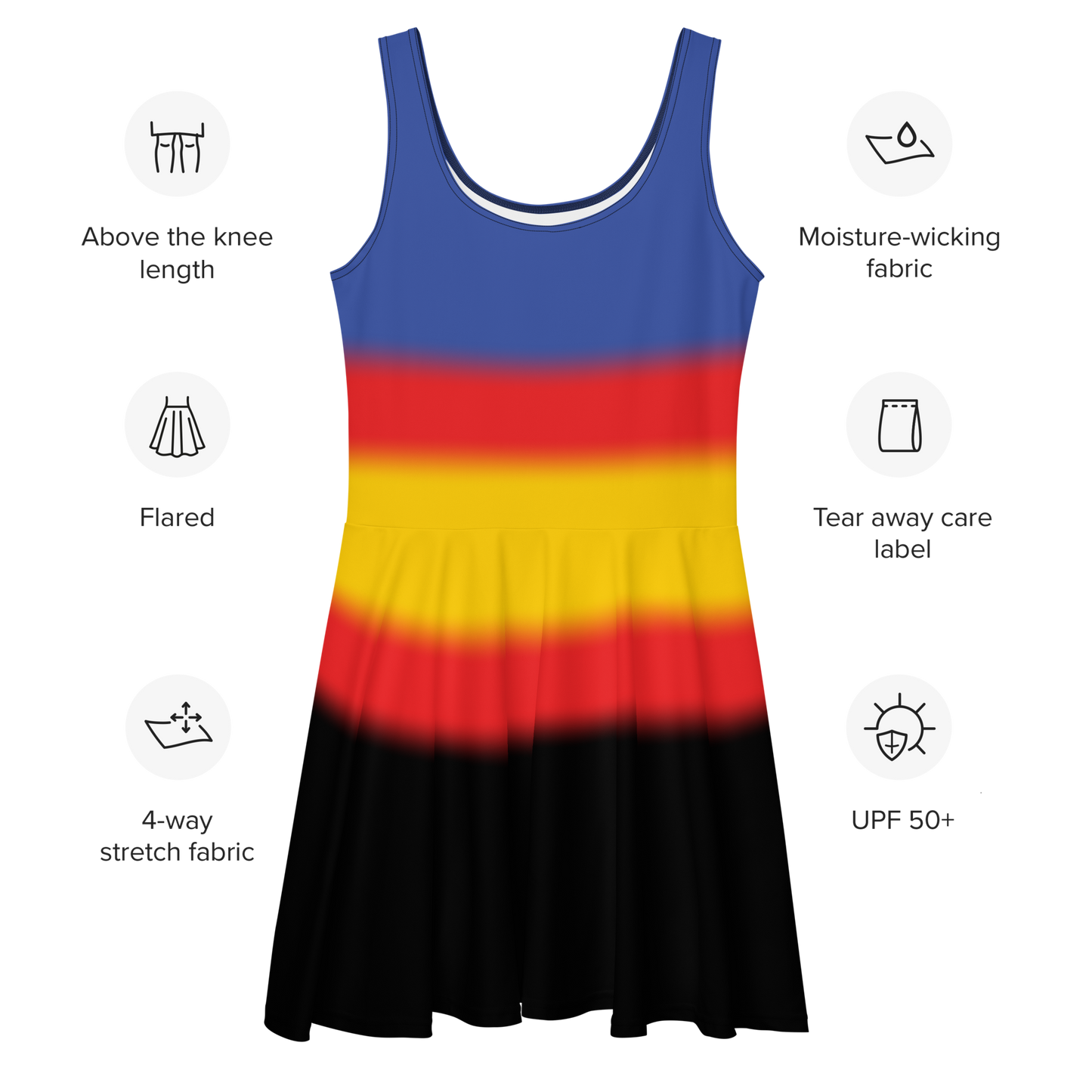 Poly Pride Gradient Skater Dress