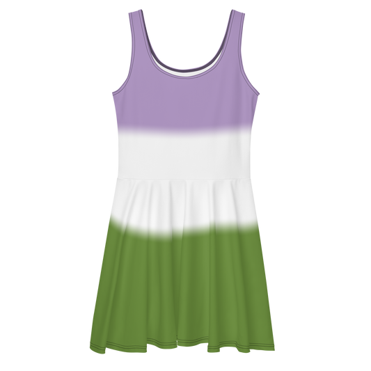 Genderqueer Pride Gradient Skater Dress