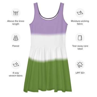 Genderqueer Pride Gradient Skater Dress