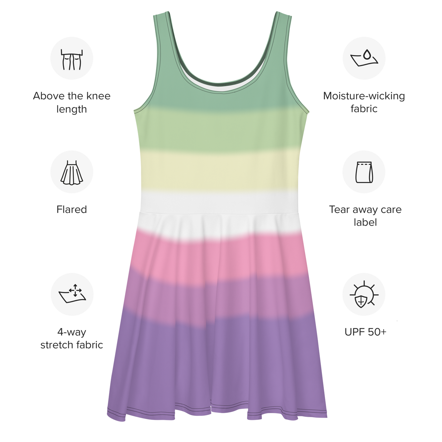 Genderfae Pride Gradient Skater Dress