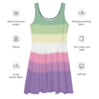 Genderfae Pride Gradient Skater Dress