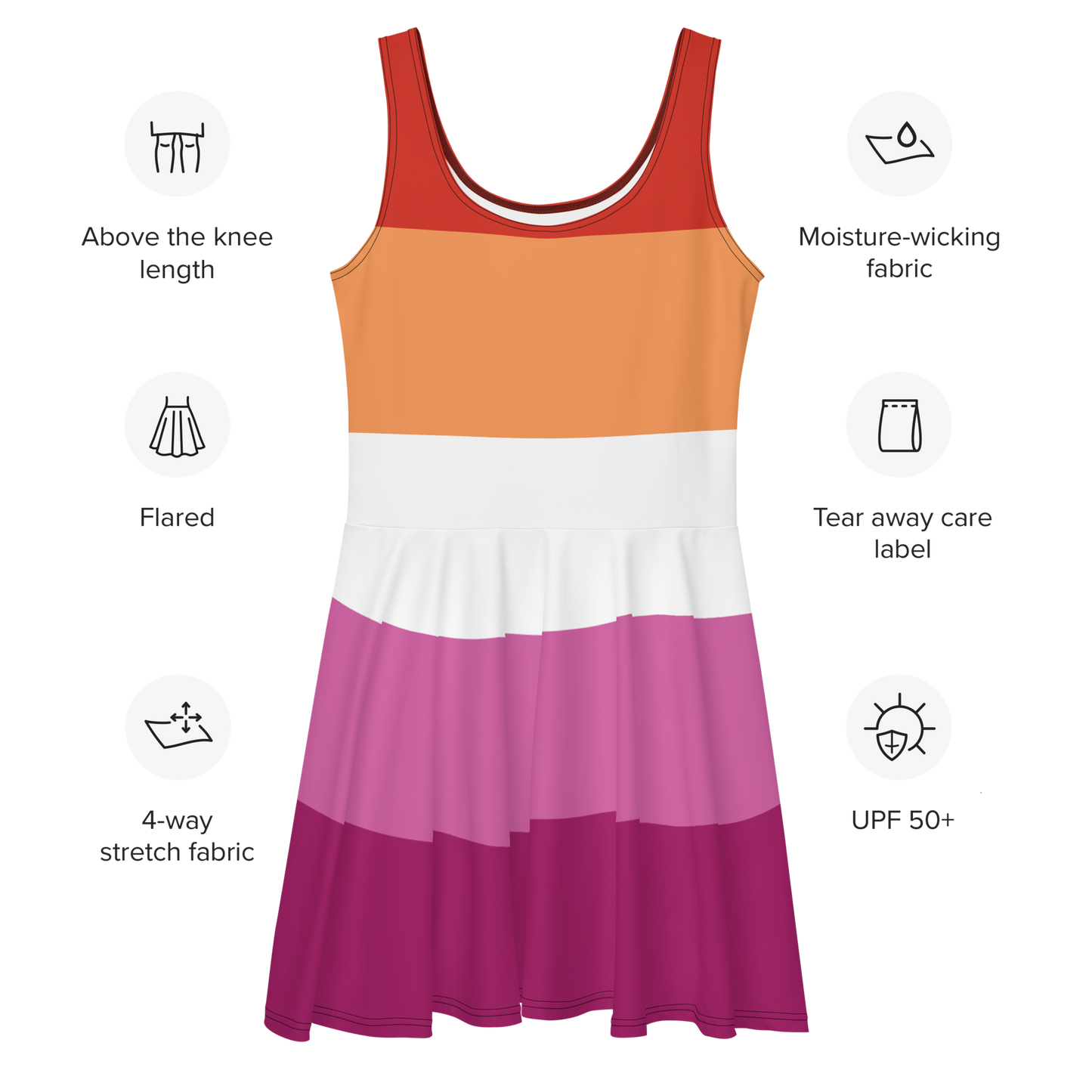 Lesbian Pride Flag Skater Dress