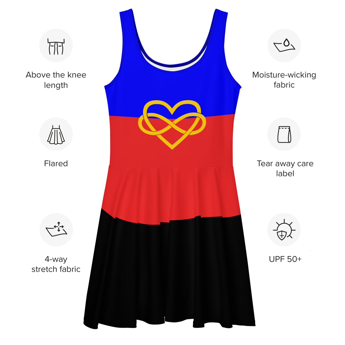 Poly Pride Flag Skater Dress