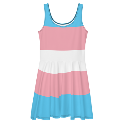 Trans Pride Flag Skater Dress