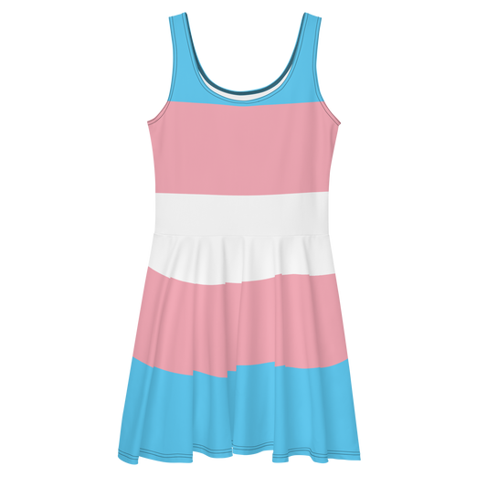 Trans Pride Flag Skater Dress