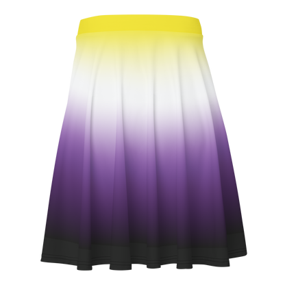 Enby Pride Gradient Skater Skirt