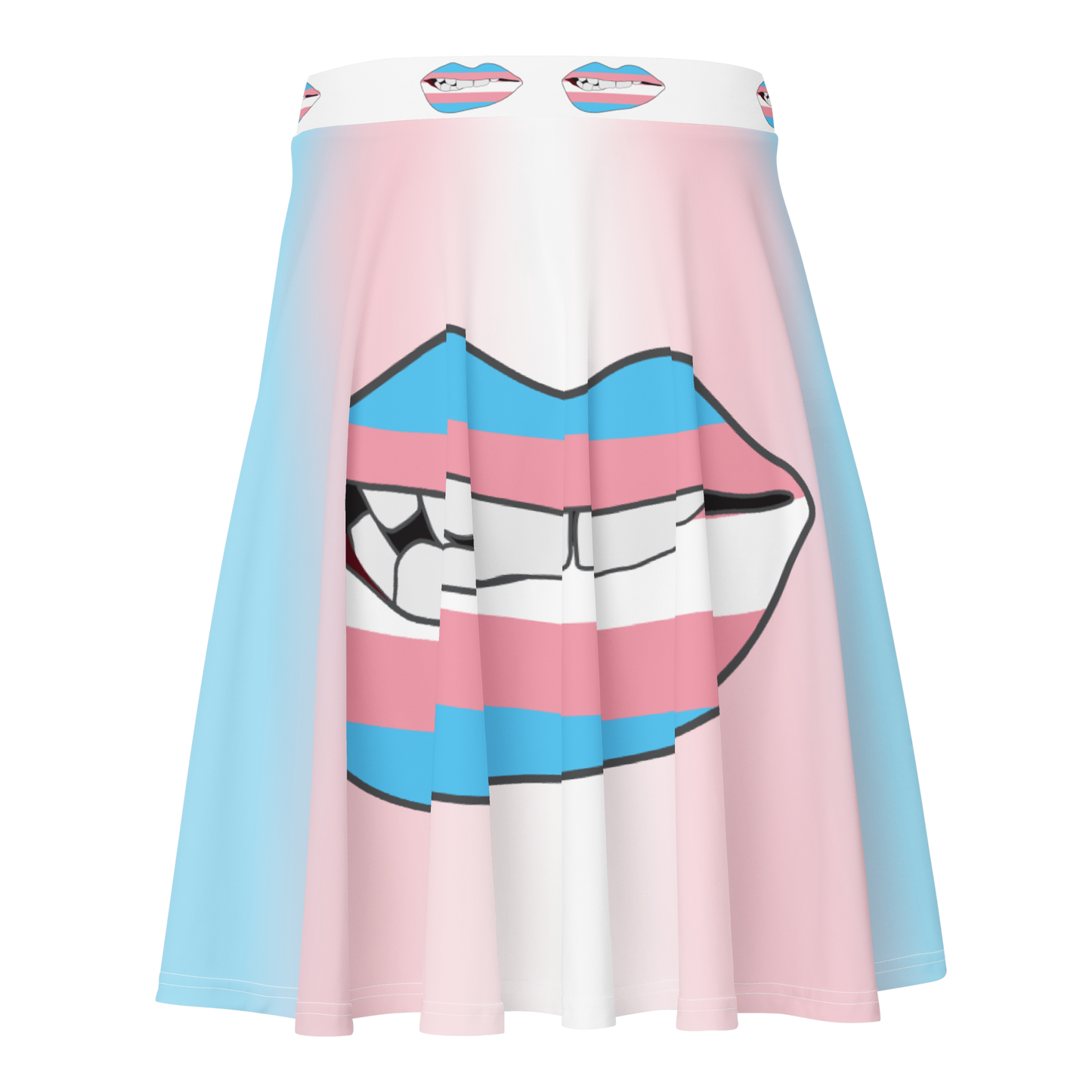 Trans Biting Lips Skater Skirt