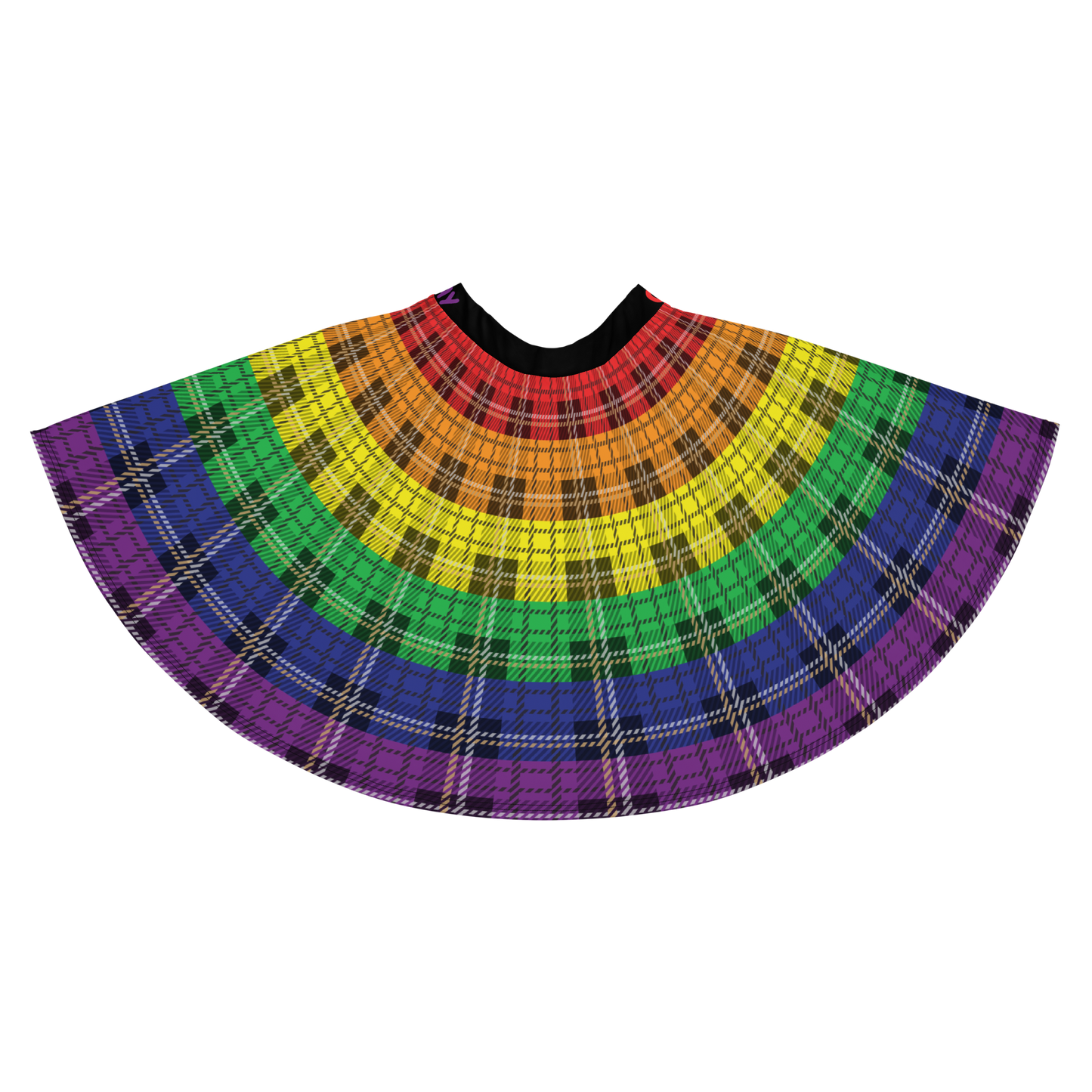 Rainbow Plaid Skater Skirt - GAY