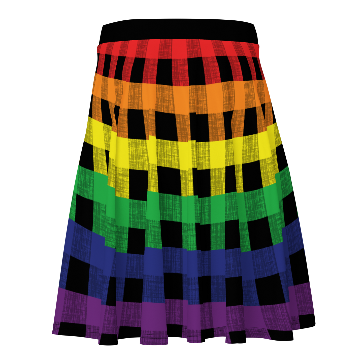 Rainbow Flannel Skater Skirt