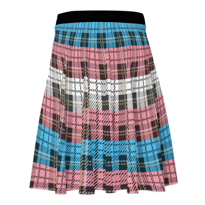 Trans Plaid Skater Skirt - GAY