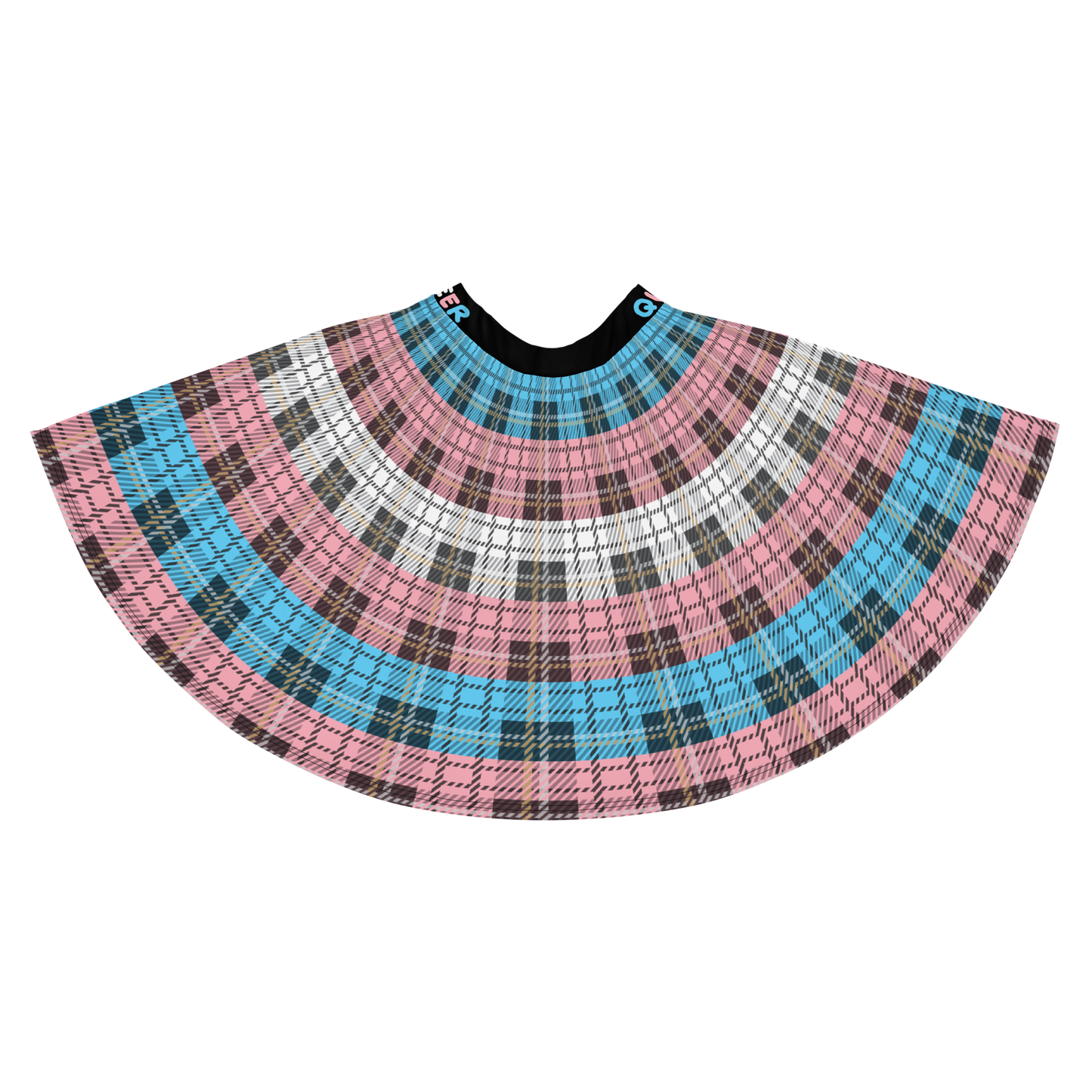 Trans Plaid Skater Skirt - QUEER