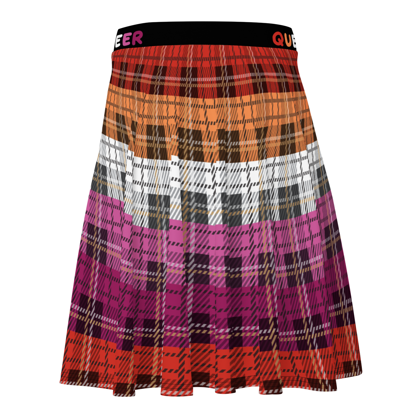 Lesbian Plaid Skater Skirt - QUEER