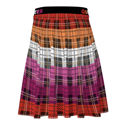 Lesbian Plaid Skater Skirt - QUEER