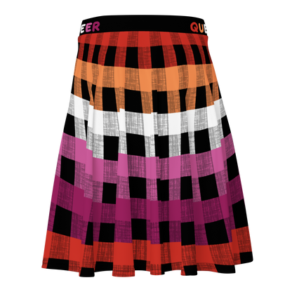 Lesbian Flannel Skater Skirt - QUEER