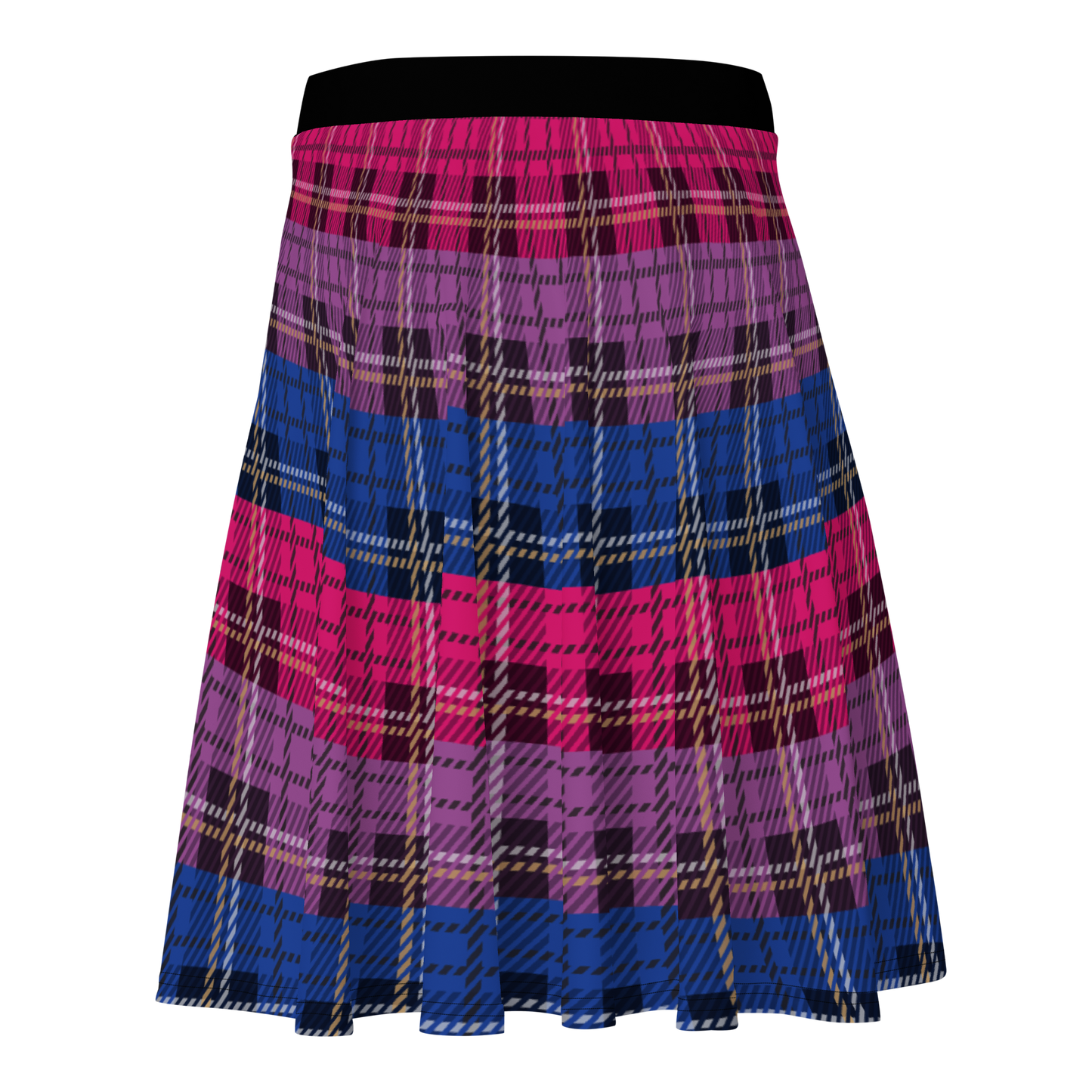 Bi Plaid Skater Skirt - BI