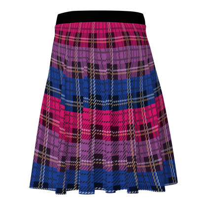 Bi Plaid Skater Skirt - BI