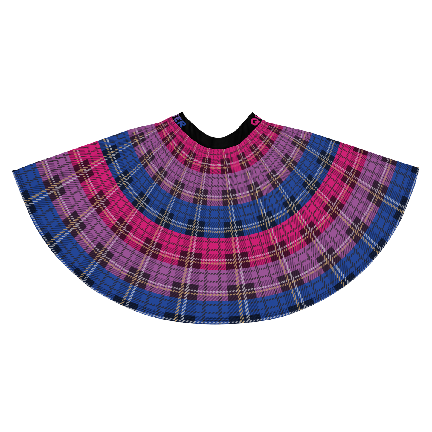 Bi Plaid Skater Skirt - QUEER