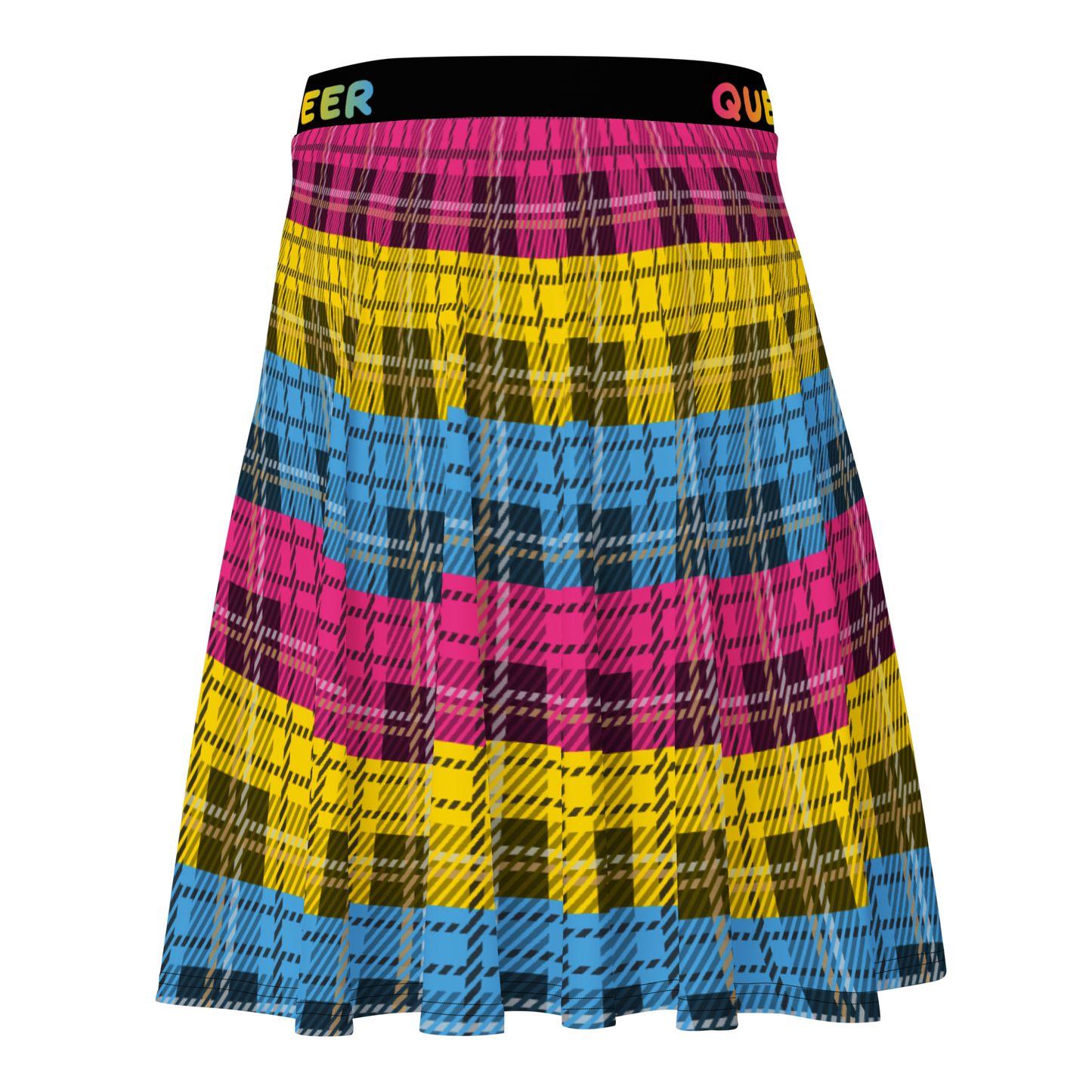 Pan Plaid Skater Skirt - QUEER