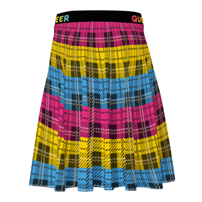 Pan Plaid Skater Skirt - QUEER