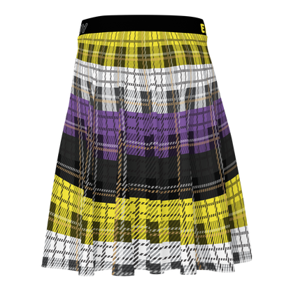 Enby Plaid Skater Skirt - ENBY