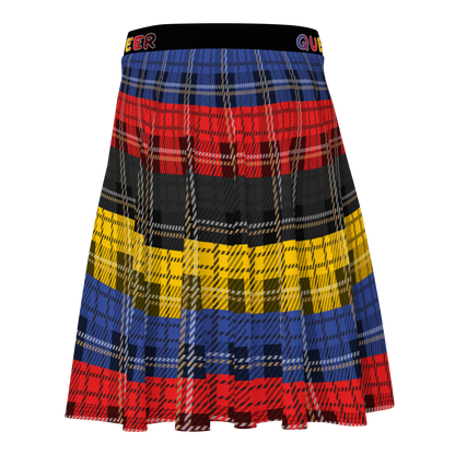 Poly Plaid Skater Skirt - QUEER