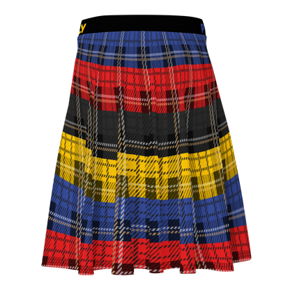 Poly Plaid Skater Skirt - POLY