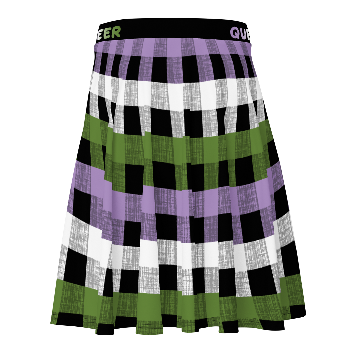 Genderqueer Flannel Skater Skirt - QUEER