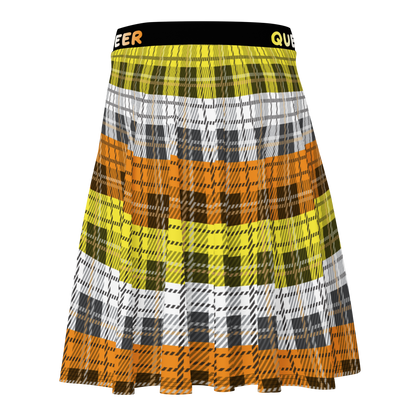 Maverique Plaid Skater Skirt - QUEER