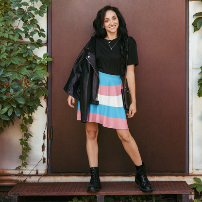 Trans Pride Flag Skater Skirt