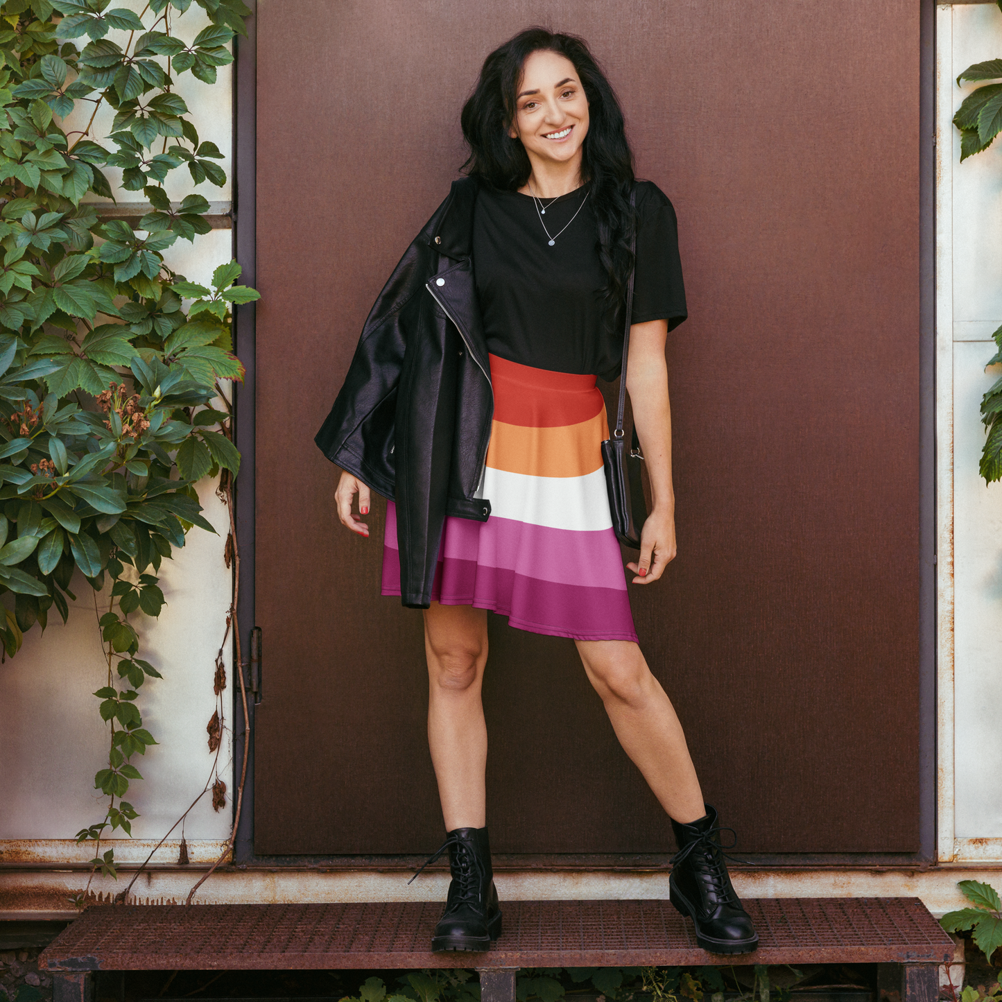 Lesbian Pride Flag Skater Skirt