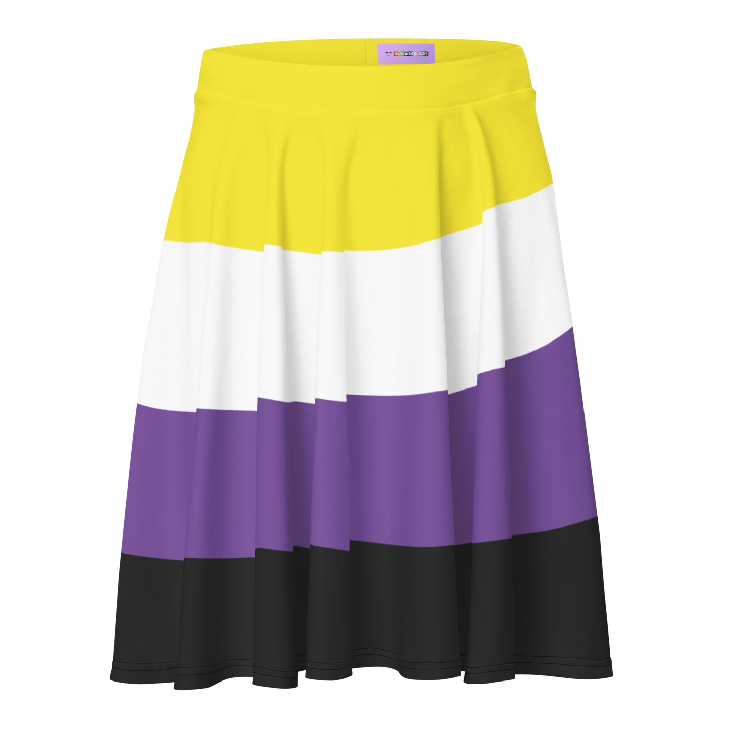 Enby Pride Flag Skater Skirt