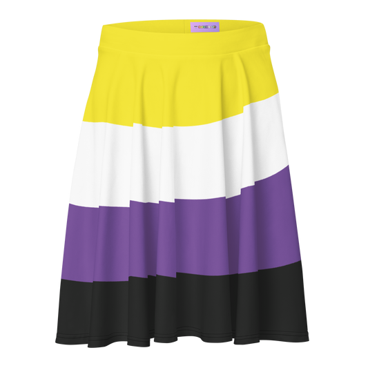 Enby Pride Flag Skater Skirt