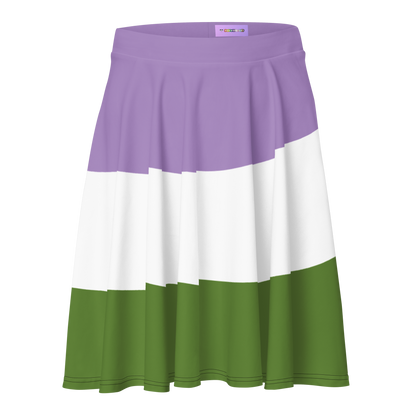 Genderqueer Pride Flag Skater Skirt