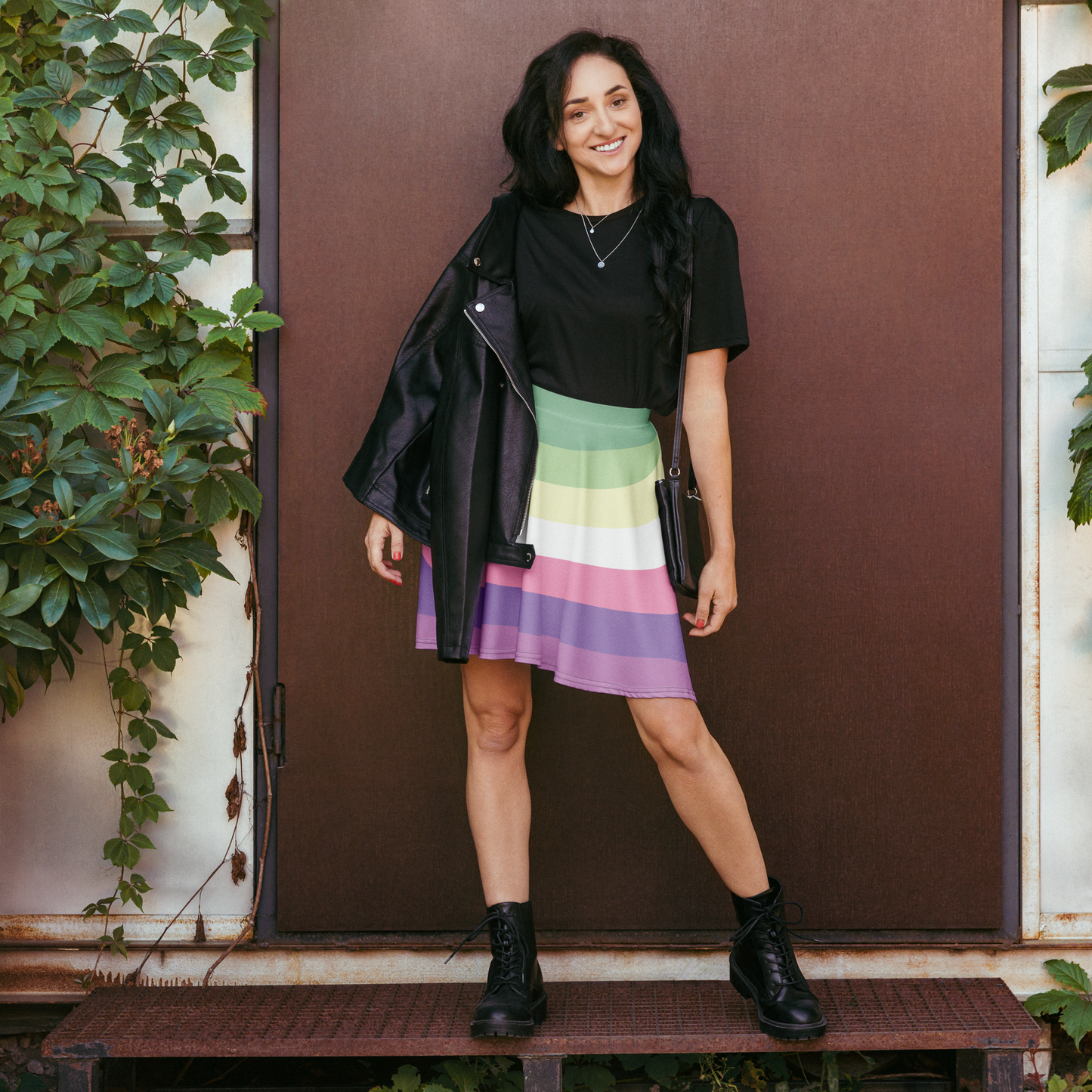 Genderfae Pride Flag Skater Skirt