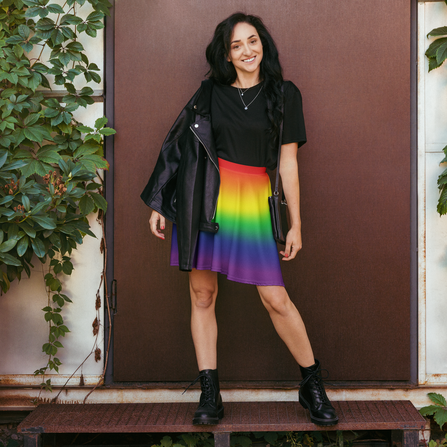 Rainbow Pride Gradient Skater Skirt