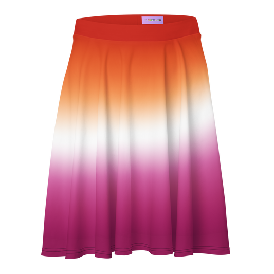 Lesbian Pride Gradient Skater Skirt