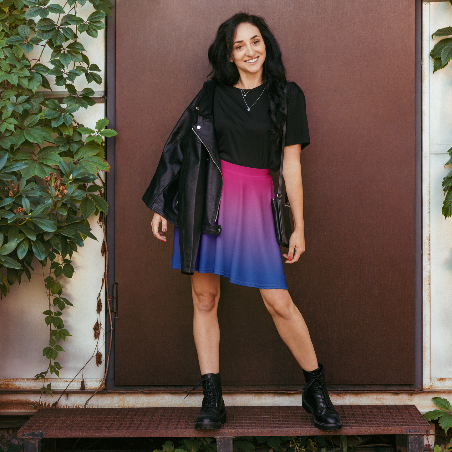 Bi Pride Gradient Skater Skirt